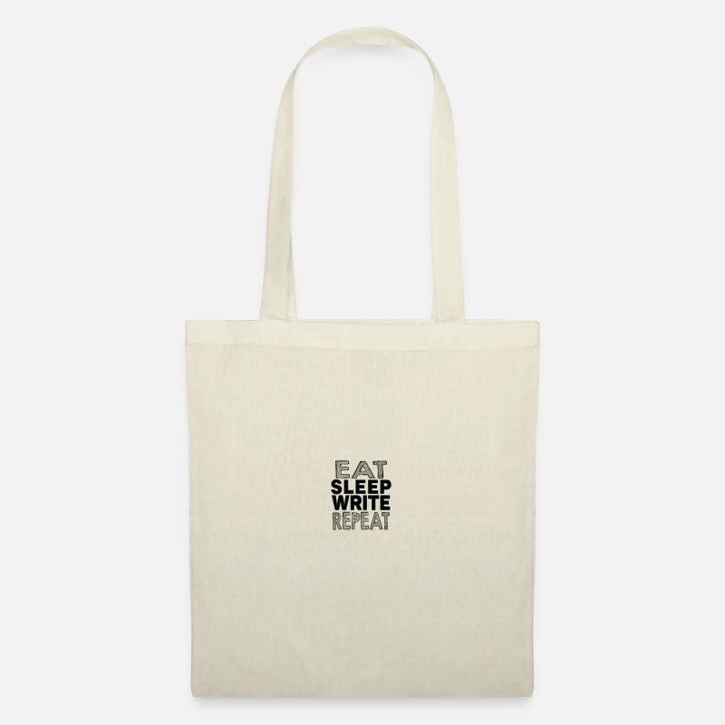 eat sleep write repeat - Sac en tissu - nature