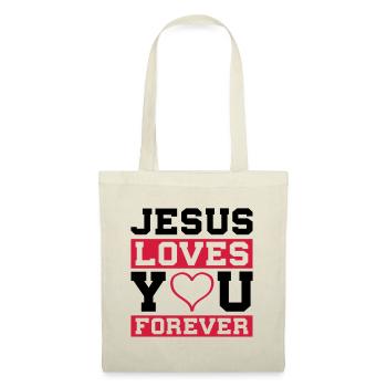 Jesus loves you heart - Tote Bag - nature - Front