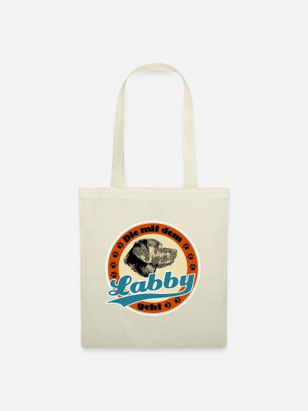 Die mit dem Labby - Stoffbeutel - Natur