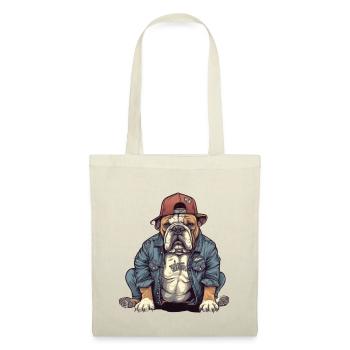 Bulldog Cool Baseball Cap Streetwear Rap Dog - Tote Bag - nature - Front