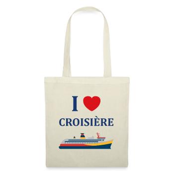 I love Croisière - Sac en tissu - nature - Devant