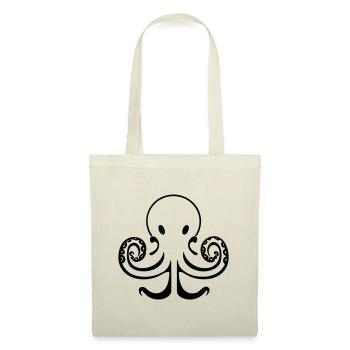 Pieuvre - Sac en tissu - nature - Devant