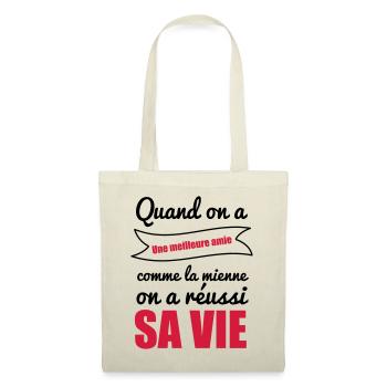 Quand on a meilleure amie - Sac en tissu - nature - Devant