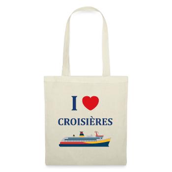 I love Croisières - Sac en tissu - nature - Devant
