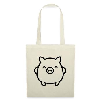 cochon - Sac en tissu - nature - Devant