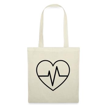 battement de coeur - Sac en tissu - nature - Devant
