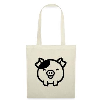 cochon - Sac en tissu - nature - Devant