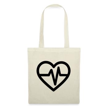 battement de coeur - Sac en tissu - nature - Devant