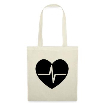 battement de coeur - Sac en tissu - nature - Devant