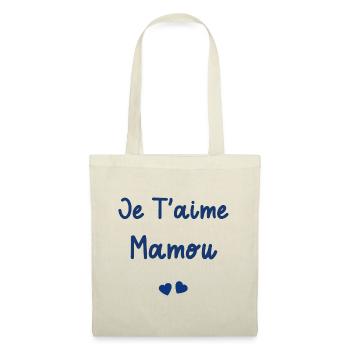 Je t'aime mamou - Sac en tissu - nature - Devant