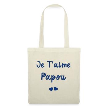Je t'aime papou - Sac en tissu - nature - Devant