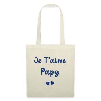 je t'aime Papy - Sac en tissu - nature - Devant