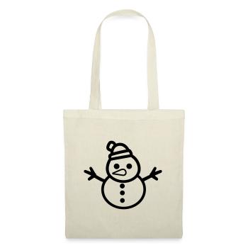 Bonhomme de neige - Sac en tissu - nature - Devant