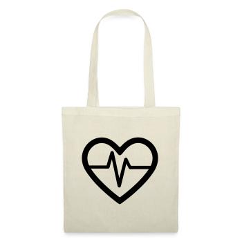 battement de coeur - Sac en tissu - nature - Devant