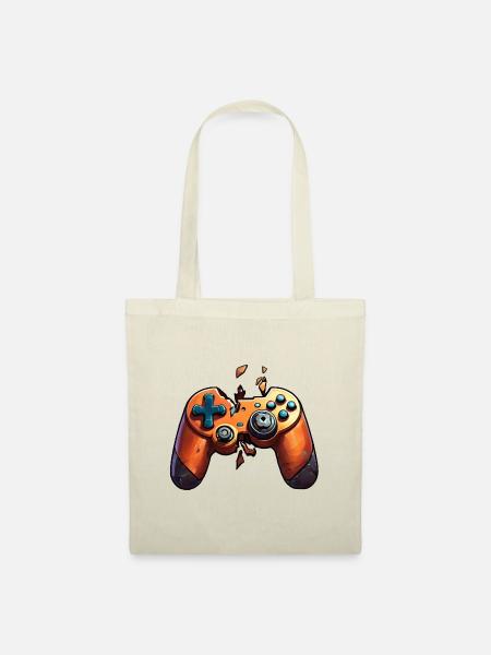 Kaputtes Gamepad, Wut, Gamer-Wut - Stoffbeutel - Natur