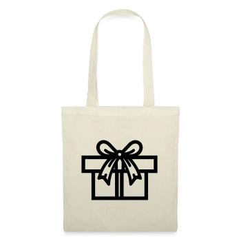 Kleine Geschenkbox - Stoffbeutel - Natur - Vorne