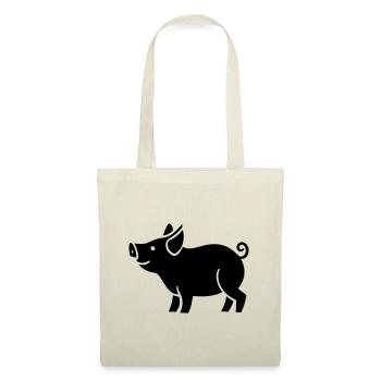 cochon - Sac en tissu - nature - Devant