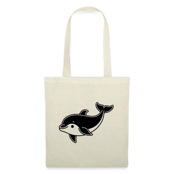 Delfin - Stoffbeutel - Natur - Vorne