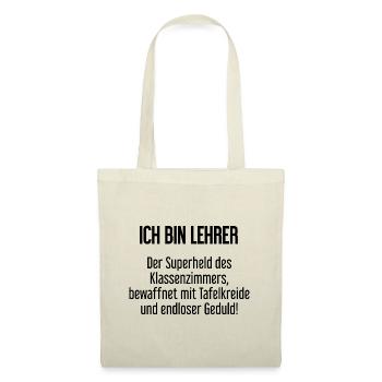 Lehrer - Der Superheld des Klassenzimmers! - Stoffbeutel - Natur - Vorne