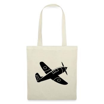 Avion de chasse - Sac en tissu - nature - Devant