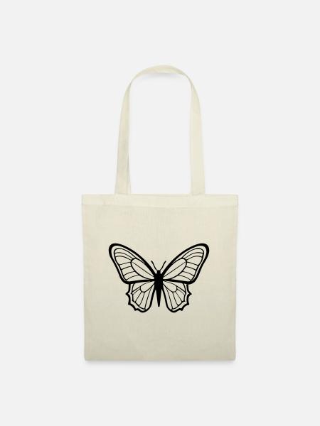 Kleiner Schmetterling - Stoffbeutel - Natur