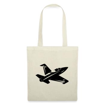 Avion de chasse - Sac en tissu - nature - Devant