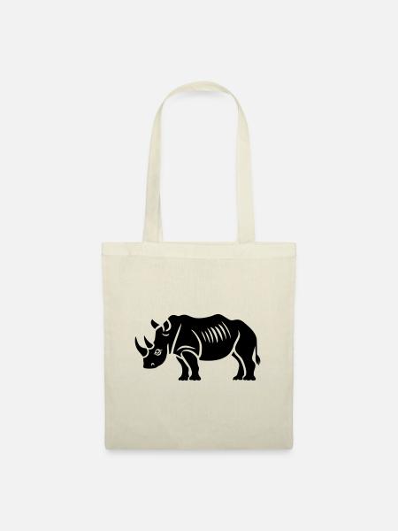 Nashorn - Stoffbeutel - Natur