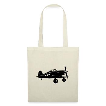 Avion de chasse - Sac en tissu - nature - Devant