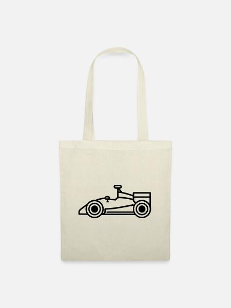 F1-Rennwagen - Stoffbeutel - Natur
