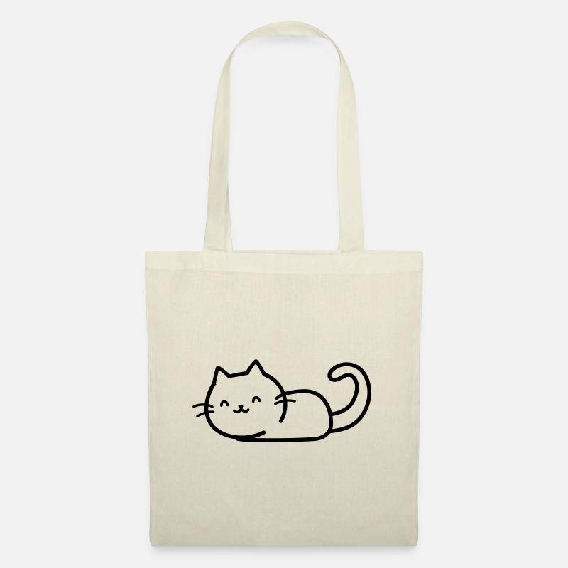 Katze - Stoffbeutel - Natur