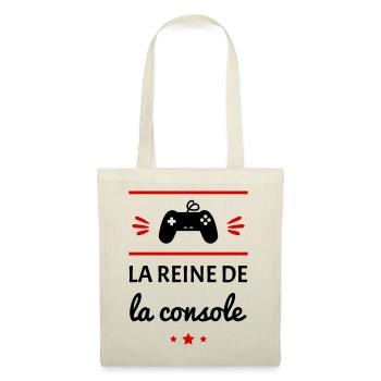La reine de la console, fête des mères, jeux vidéo - Sac en tissu - nature - Devant