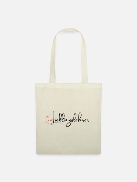 Lieblingslehrer Geschenk Lehrer Schüler - Stoffbeutel - Natur