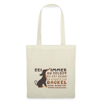 Être un teckel - Sac en tissu - nature - Devant