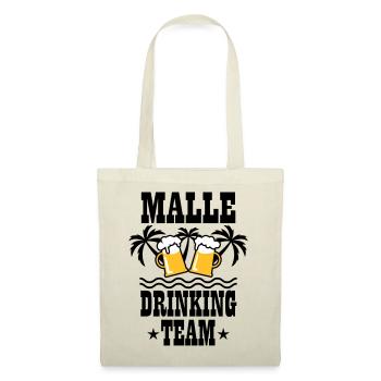 08 Malle Drinking Team Beer Mass Bier Party - Stoffbeutel - Natur - Vorne