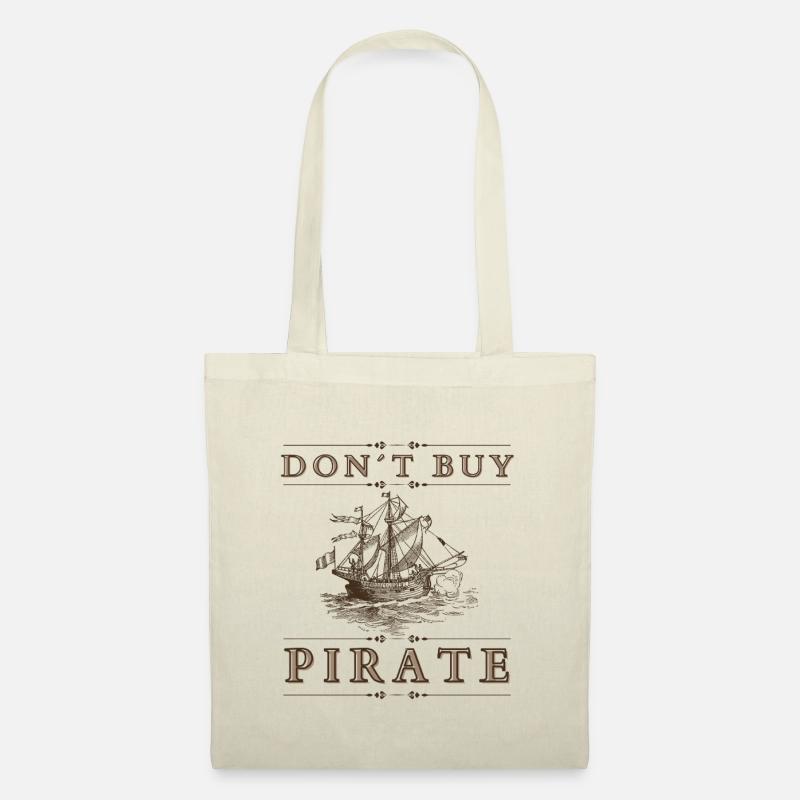 Piraten Schiff - Stoffbeutel - Natur
