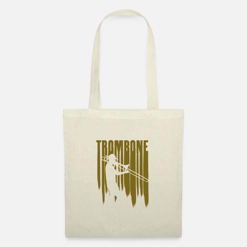 Trombone Posaune Big Band Geschenk Design - Stoffbeutel - Natur