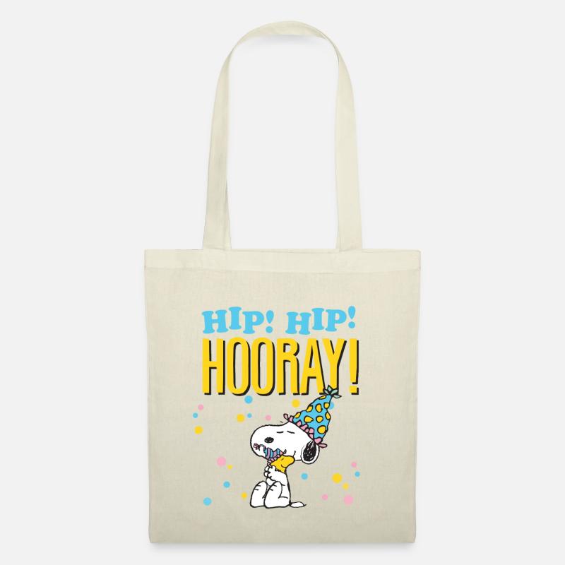 Peanuts Hip! Hip! Hooray! Geburtstagsdesign - Stoffbeutel - Natur