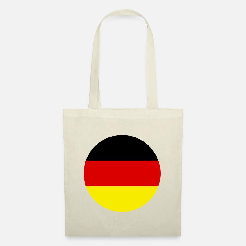 Flagge Deutschland Germany Drei Farben Vektor Rund - Stoffbeutel - Natur