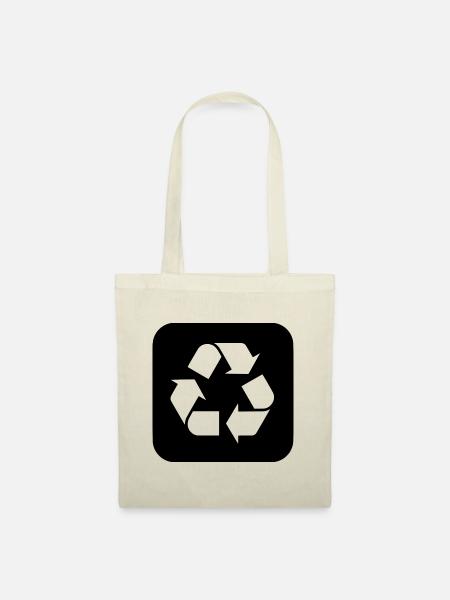 recycle [black] - Stoffbeutel - Natur