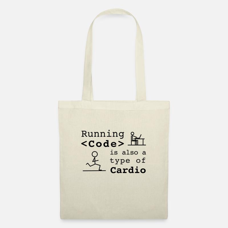 Running Code Cardio - Tote Bag - nature