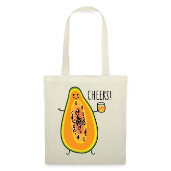Gesund mit Papaya - Stoffbeutel - Natur - Vorne