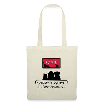 Lustiges Hunde Design - Stoffbeutel - Natur - Vorne