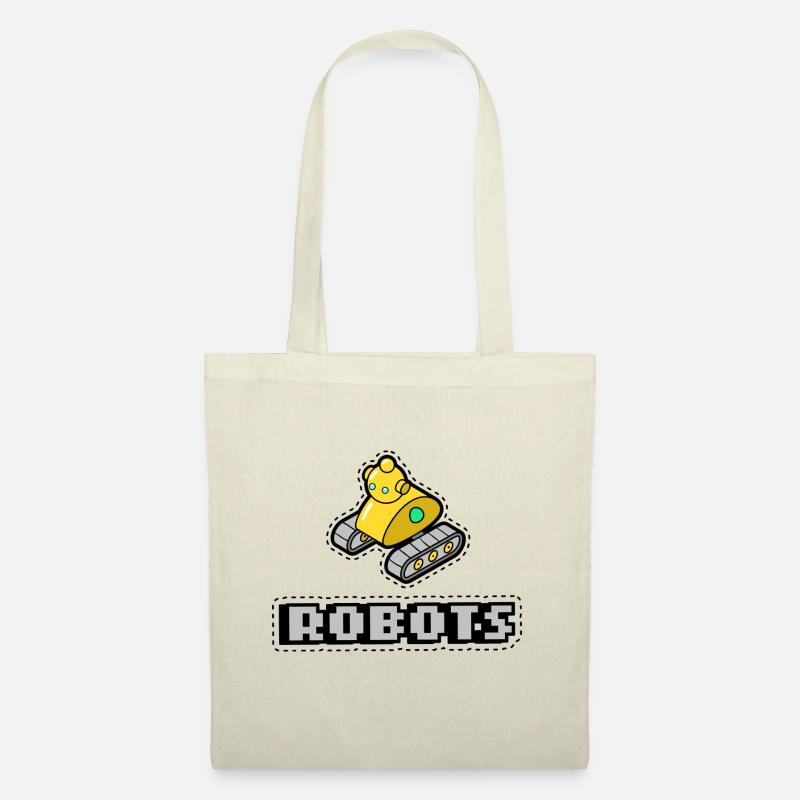 Roboter Shirt - Das lustige Retro Technik Geschenk - Stoffbeutel - Natur