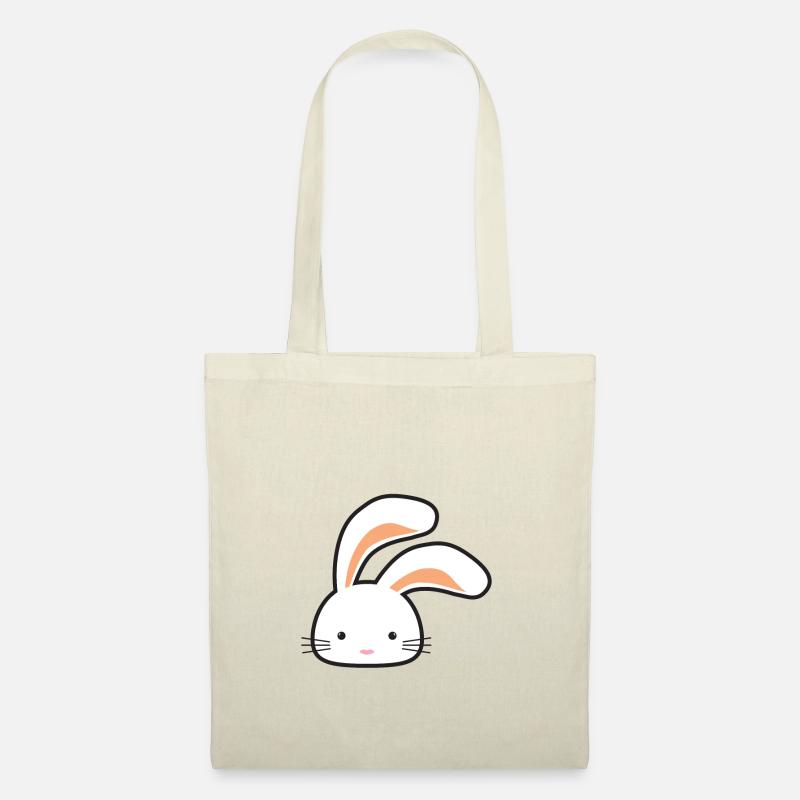 Niedlicher Hase mit langen ohren - Stoffbeutel - Natur