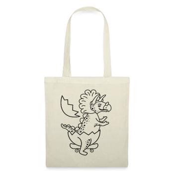 Triceratops Dinosaur Baby on the skateboard. - Tote Bag - nature - Front