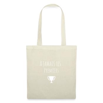 à jamais les premiers idée cadeau tshirt foot om - Sac en tissu - nature - Devant