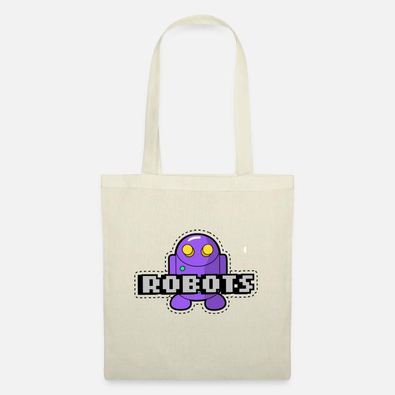 Roboter Shirt - Das lustige Retro Technik Geschenk - Stoffbeutel - Natur
