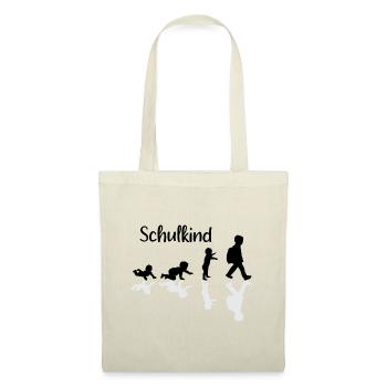 Schulkind Evolution Erstklässler Schule - Stoffbeutel - Natur - Vorne