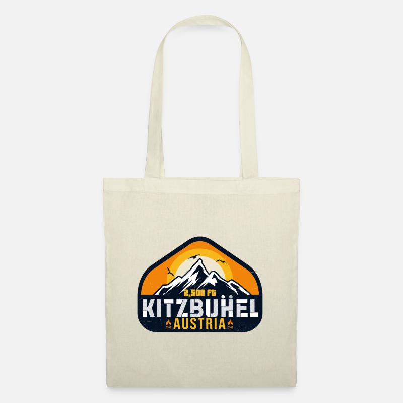 Kitzbühel Austria Retro Sunset Ski 80s - Tote Bag - nature