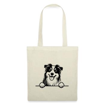 Peeking Australian Shepherd Vektor - Stoffbeutel - Natur - Vorne